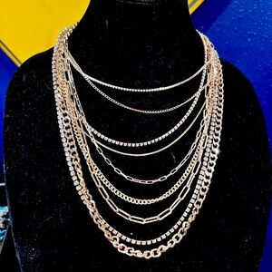 Goldtone multi strand necklace